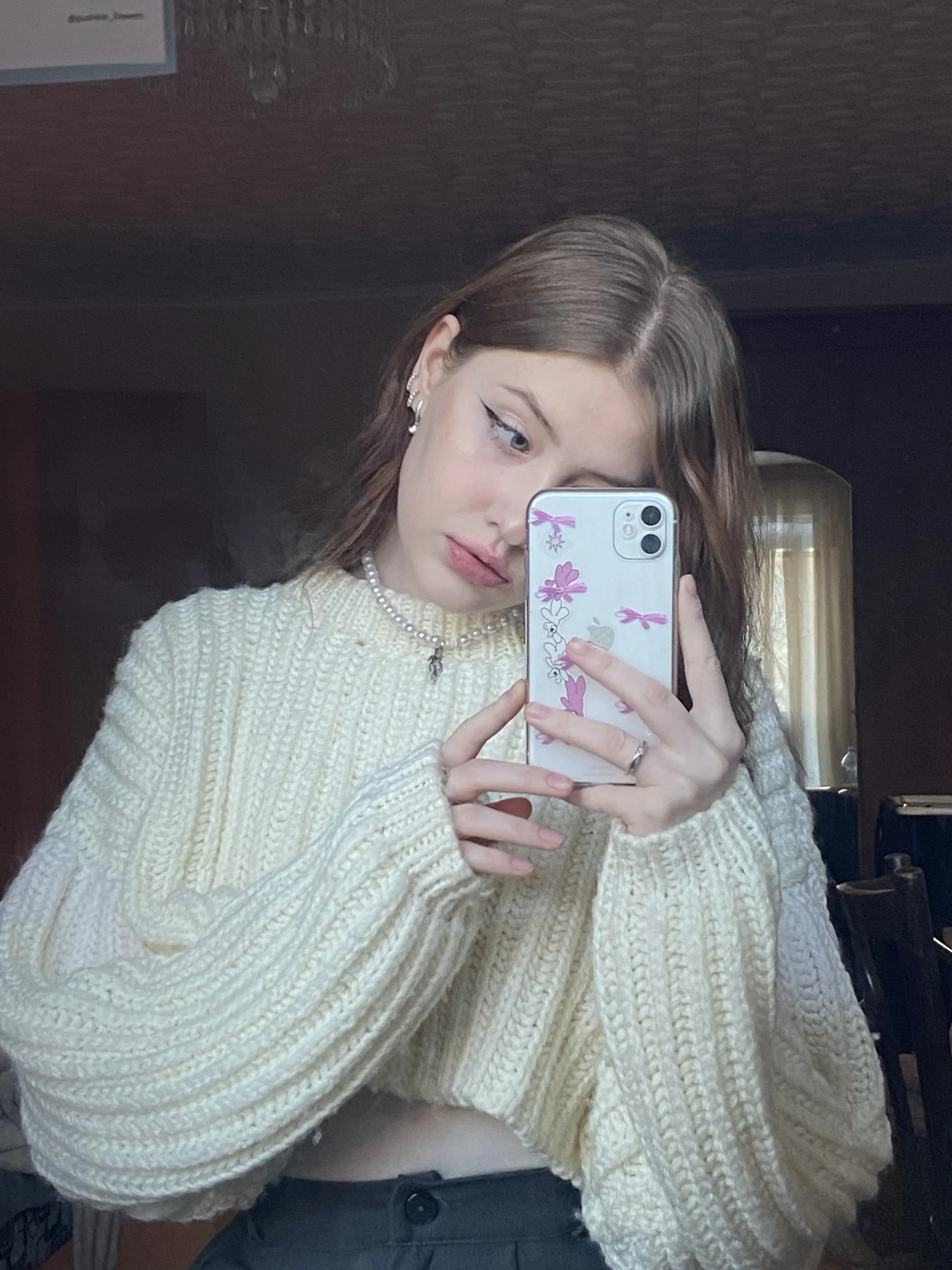 Cute Pink iPhone Case, customer photo