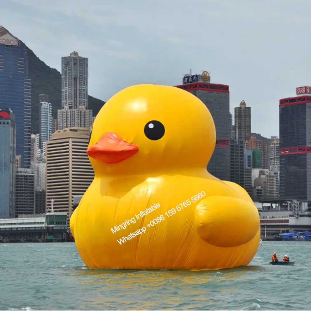 Inflatable Yellow Duck for Event Advertising, Giant Christmas Mascot
