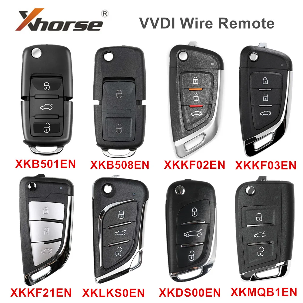 

5pcs Xhorse XKB501EN XKB508EN XKKF02EN XKDS00EN Universal VVDI Wire Remote Key for VVDI/VVDI2 Key Tool Car Key Remote