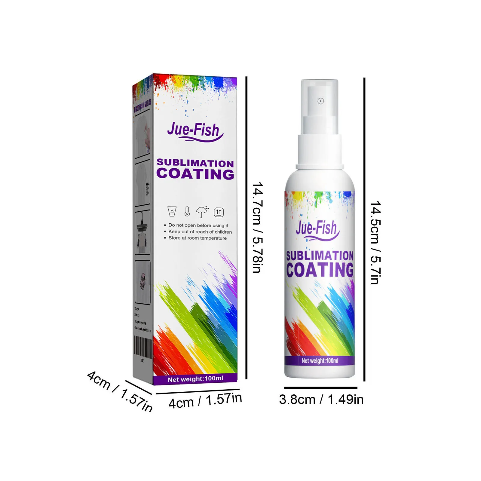 Jue Fish 100ml Sublimation Coating Fixed Spray Quick Dry Fabric T-Shirt Bright Quick Adhesion Anti Stain Wear Resistant Coating