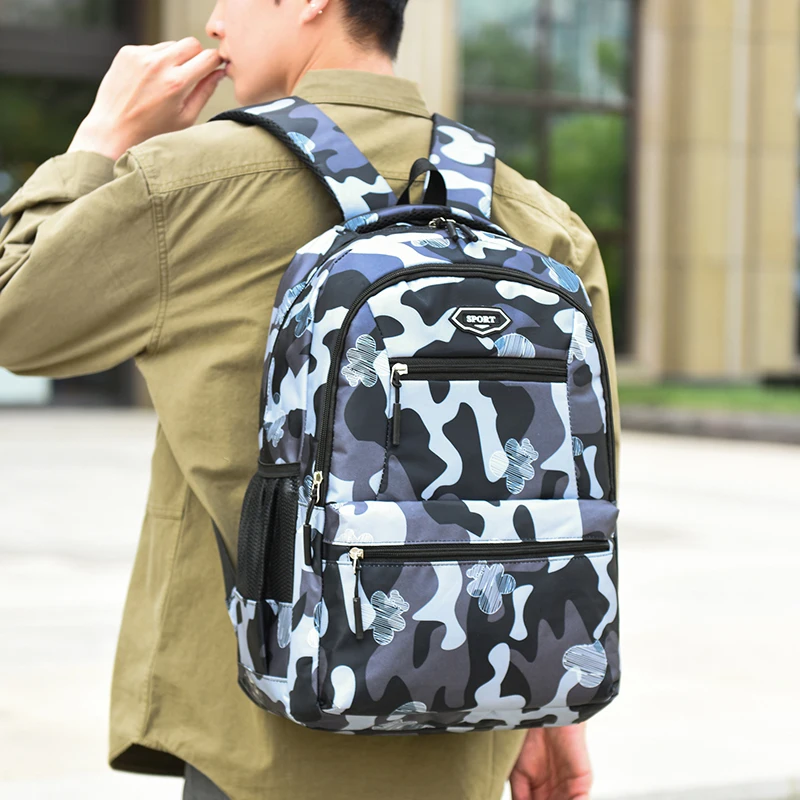 Fashion Camouflage Backpack Large Capacity Water Resistant Bag Student School Bag Casual Travel Outdoor Backpack