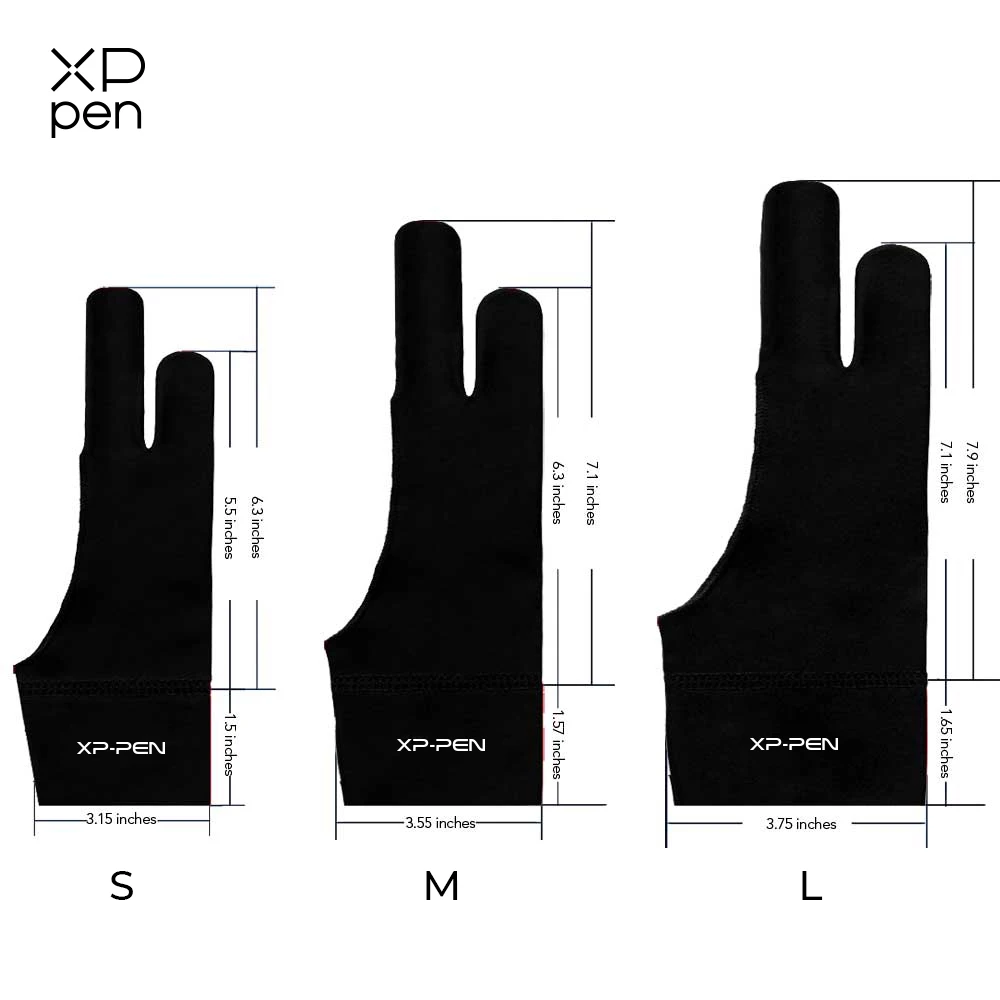 XPPen 두 손가락 방오 장갑 S M L 그리기 태블릿 그리기 디스플레이 IP..