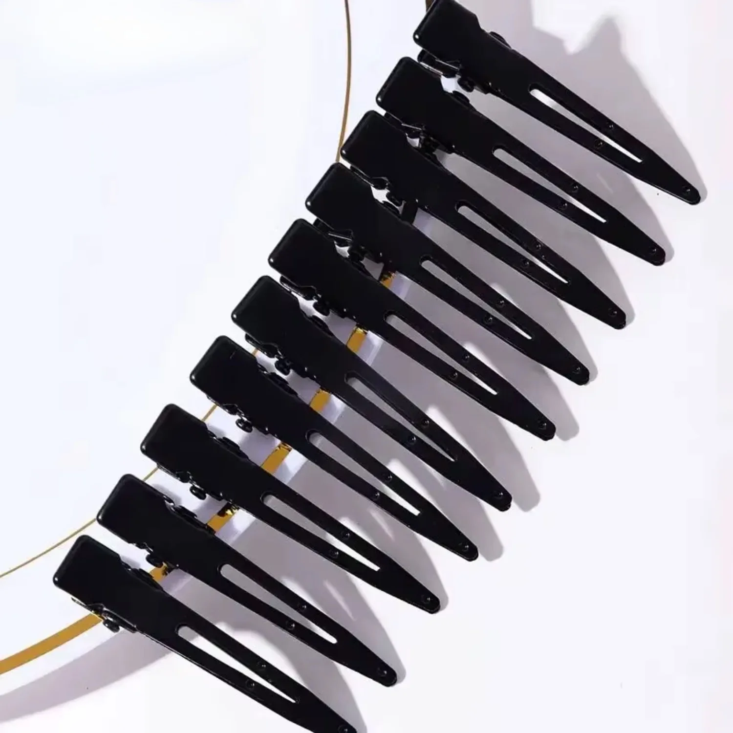 Hair Clips 10PCS Black Duckbill Nonslip Alligator for Barber Salon Styling Dying Accessories