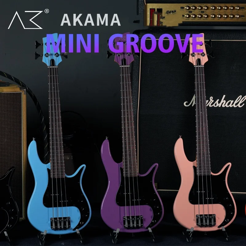 AKAMA MINI GROOVE Portable Travel for Beginner Kids Mini Bass