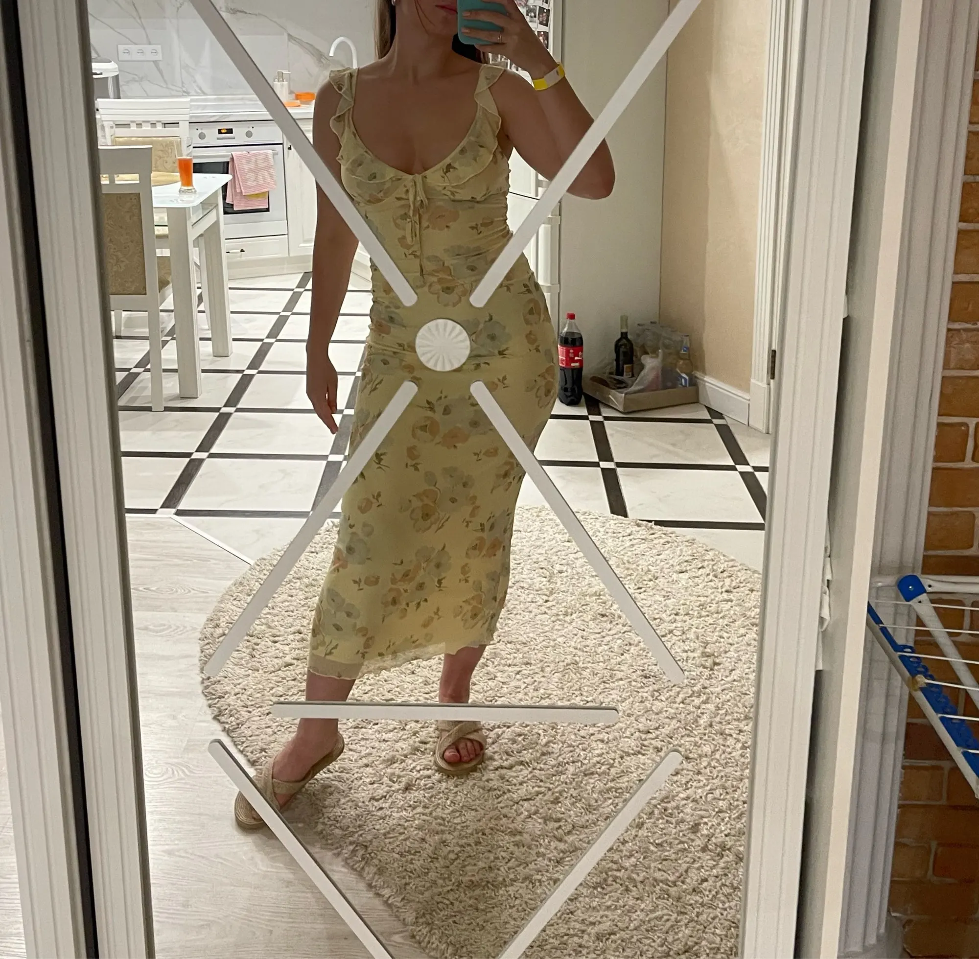 Cryptographic Summer Floral Print Plunge Maxi Dress photo review