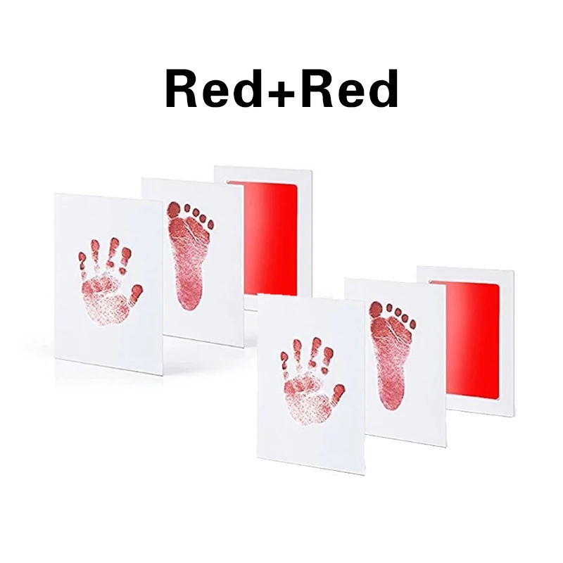 Newborn Baby Handprint & Footprint Keepsake Ink Pad Set with Photo Frame - Safe Souvenir & Baby Shower Gift