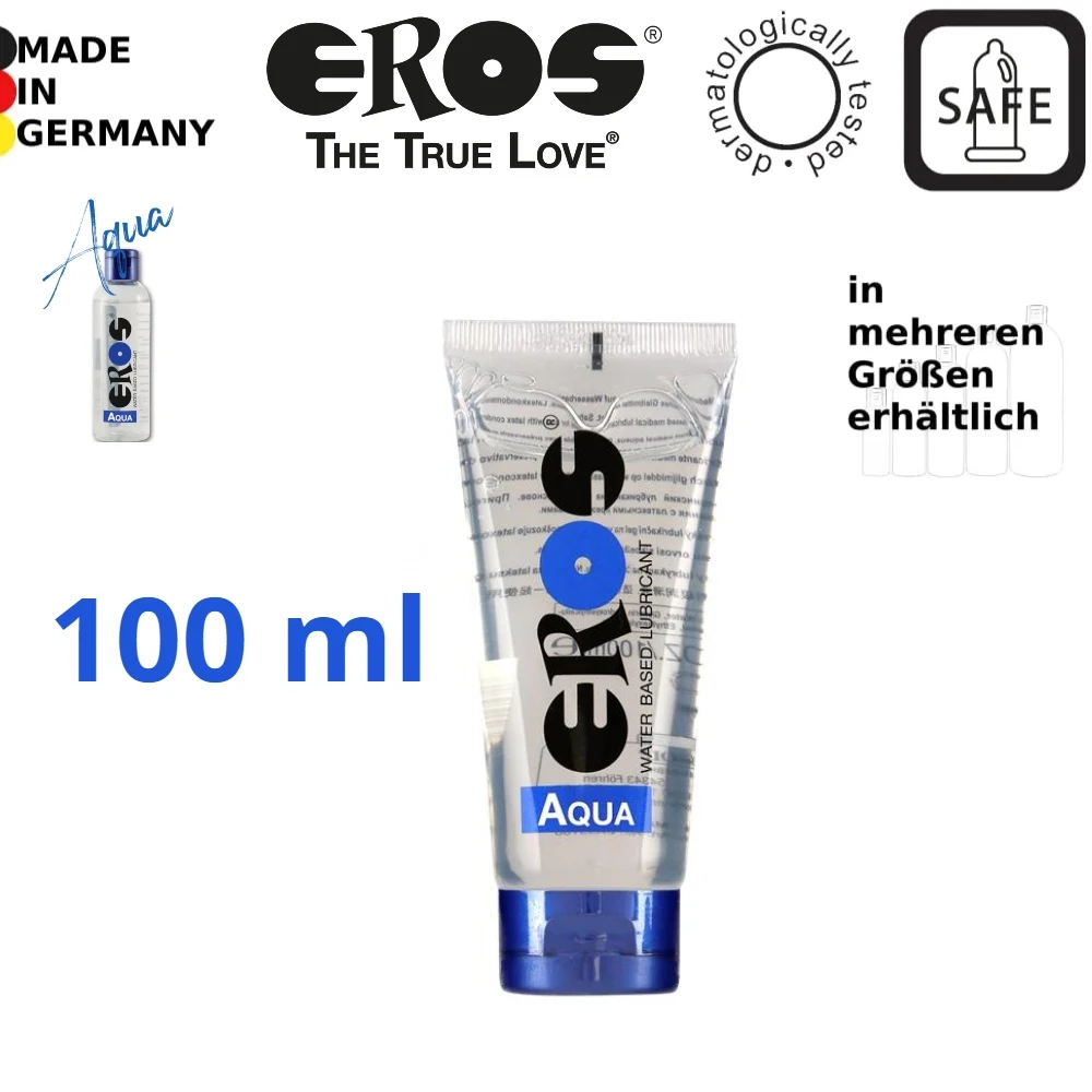 Eros Aqua Neutraal Water Gebaseerde Sex Glijmiddel Voor Anale En Vaginale Seks Compatibel Met Latex Condooms En Erotische Speelgoed 50 100 200 250 500 1000 Ml Gemaakt In Duitsland