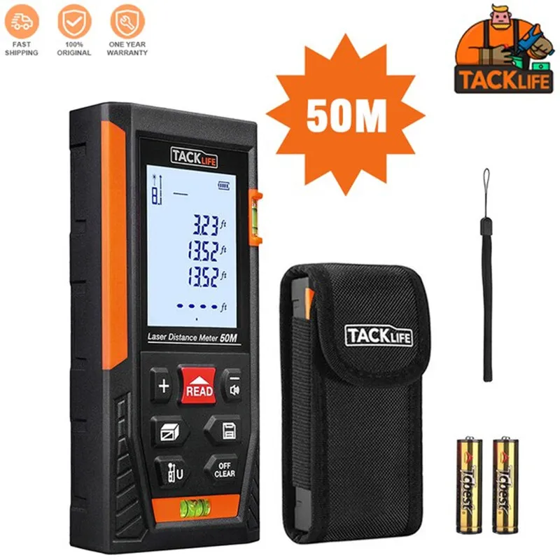 TACKLIFELaserDistanceMeter1006050LaserRangefinderDiastimeter