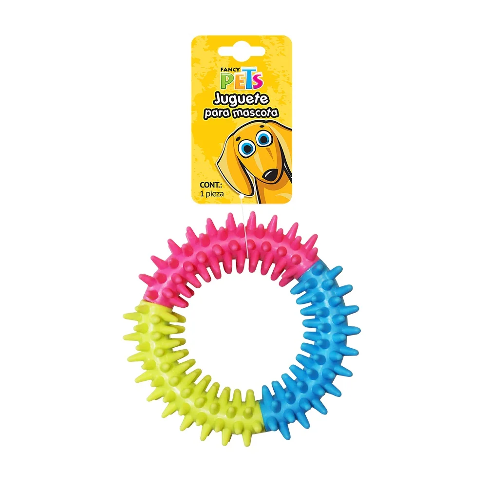 Fancy Pets. Juguete para Perro de Aro Tricolor Caucho