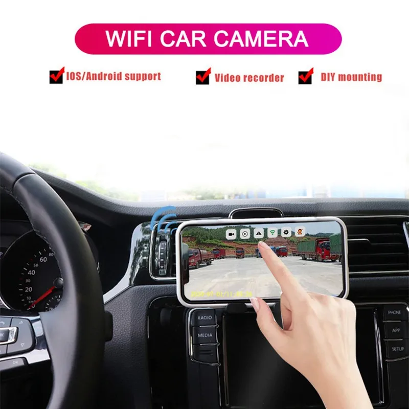 Wireless Car Rear View Camera WIFI with USB Power 170 Degree Reversing Dash  Cam HD Mini Parking for iPhone Android 12V 24V Rear - AliExpress