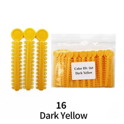 Elastic O - Type Tie - Value Pack of 1040 Pieces (40 Sticks) (Dark Yellow 16)
