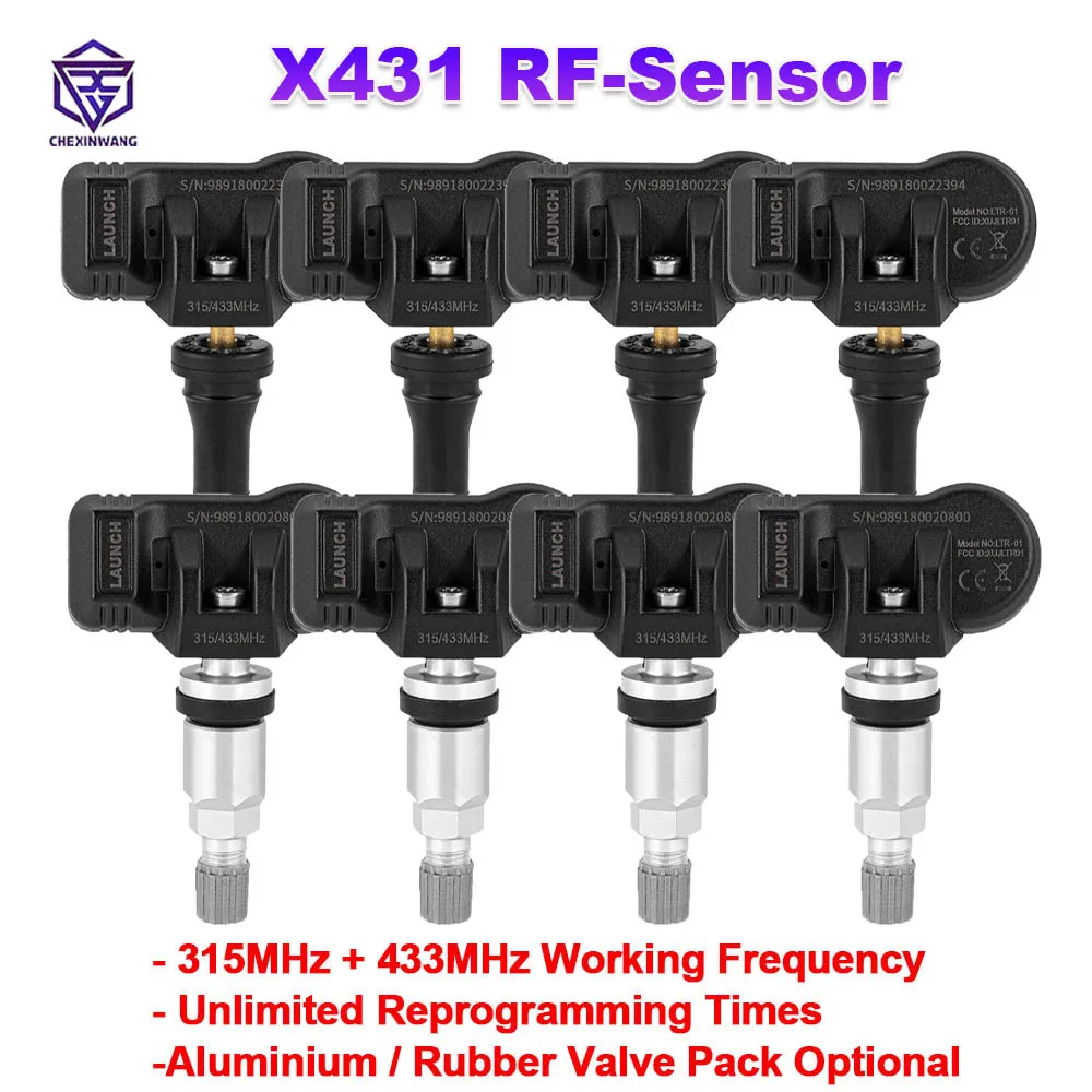 X431 Rf-Sensor 2 In1 Tpms Sensor 315Mhz/433Mhz Tpms Strumenti Di Riparazione Pneumatici Scanner Per Tsgun Sensori Di Pressione Dei Pneumatici Tester P