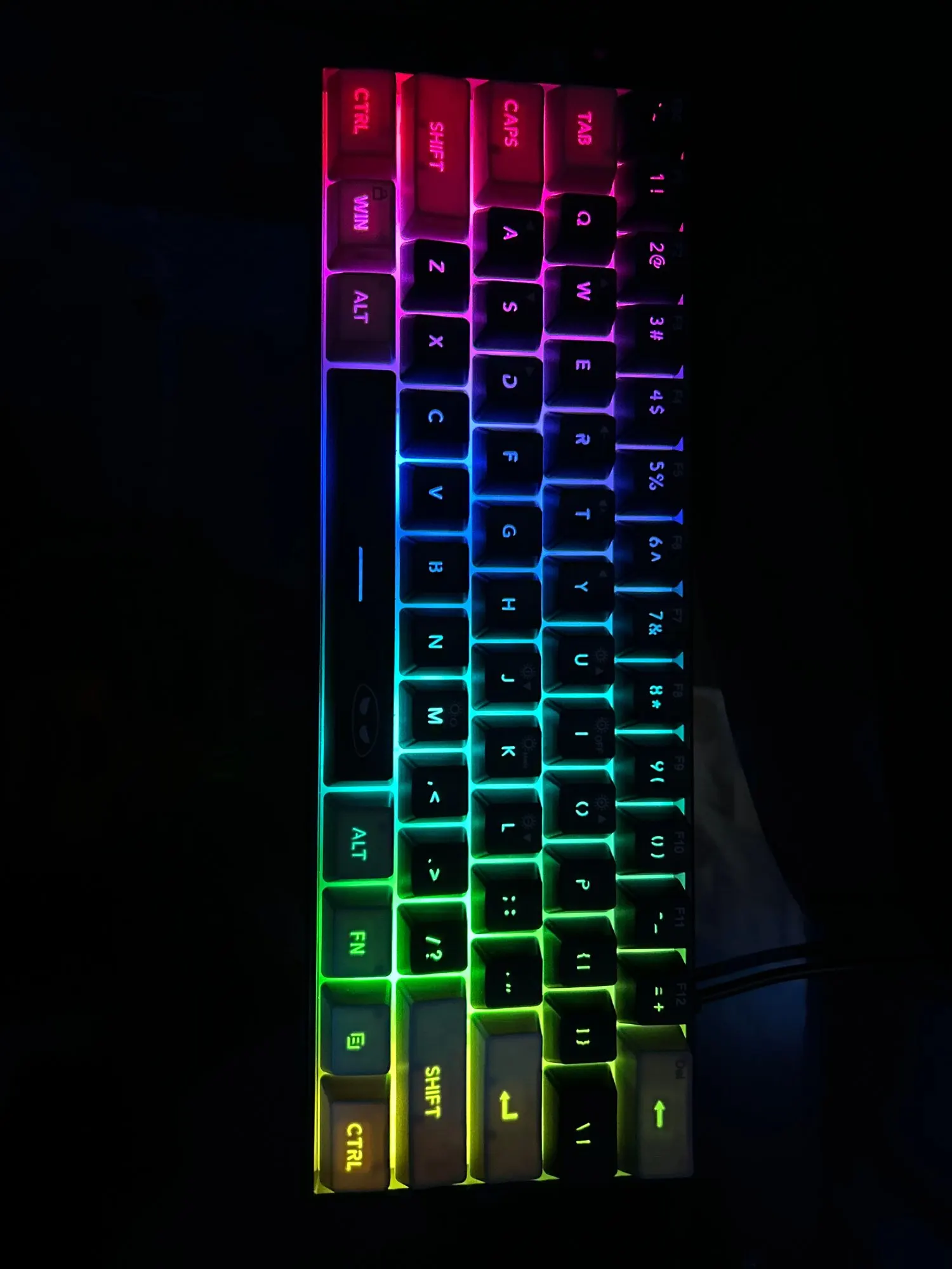 MageGee Mini 60% Gaming Keyboard, RGB Backlit 61 Key Ultra-Compact Keyboard, TS91 Ergonomic Waterproof Mechanical Feeling Office photo review