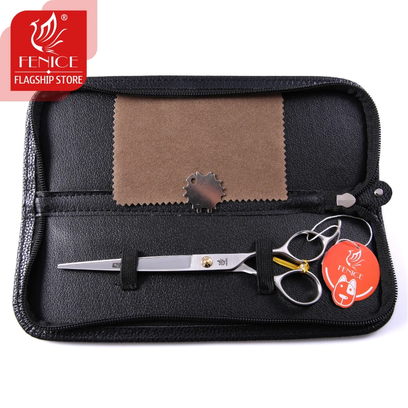 Dog Grooming Scissors Dog Grooming Scissors Kit Fenice 7.0/7.5 Professional Grooming Cutting Straight Scissors Japan 440C Seratted Shear for Dogstylist
