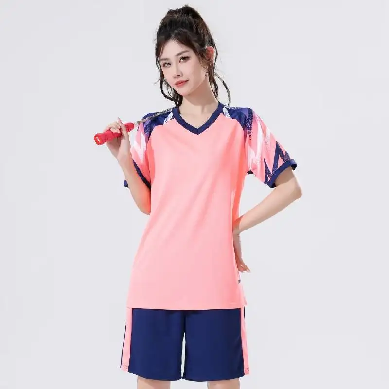 Couple Tennis T-Shirt Men Women Kid Two Piece Suits Volleyball Pingpong Footbal Basketball Sports Outfit Quick Dry Breathable