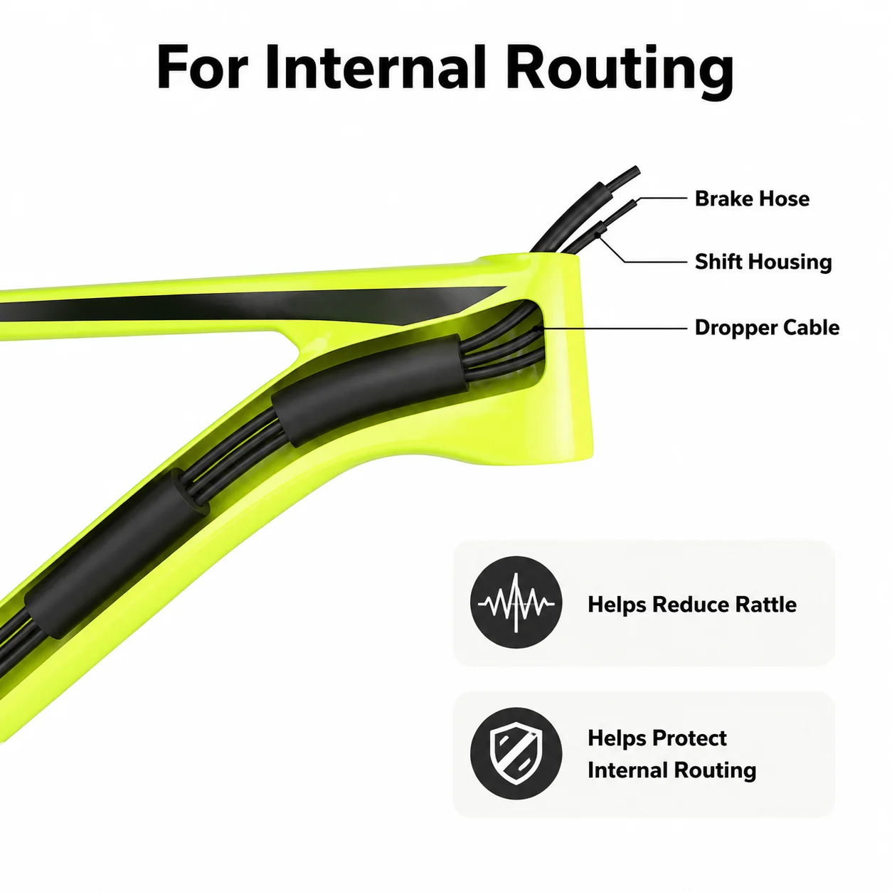 Universal Bicycle Cable Noise Dampening Cotton Wrap for Brake and Gear Systems