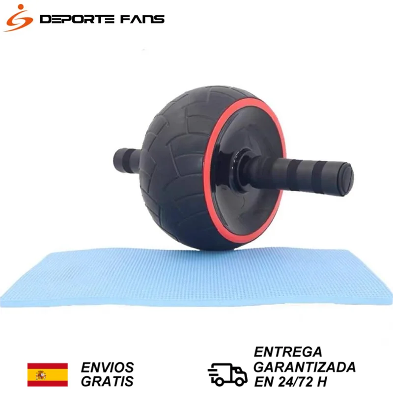 Rueda de Abdominal,Abdominales Casa Gimnasio Musculacion, Rodillo de Rueda,  AB Wheel Roller, Rodilleras Súper Suaves, Abdominales Casa Gimnasio  Musculacion, rodillo abdominal con alfombrilla profesional