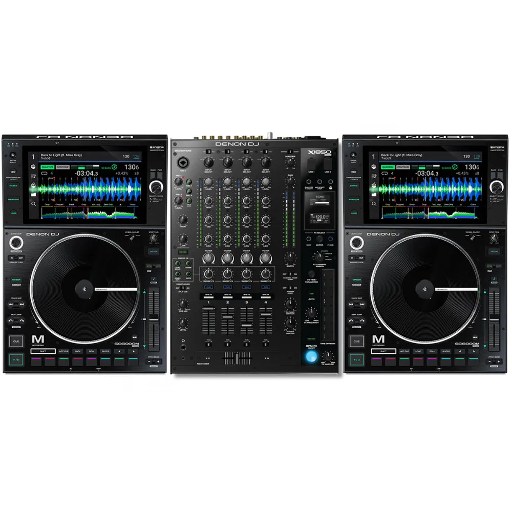 

FAST SHIPPING DJ SC6000 Players + Denon DJ X1850 Mixer And Covers Bundle.