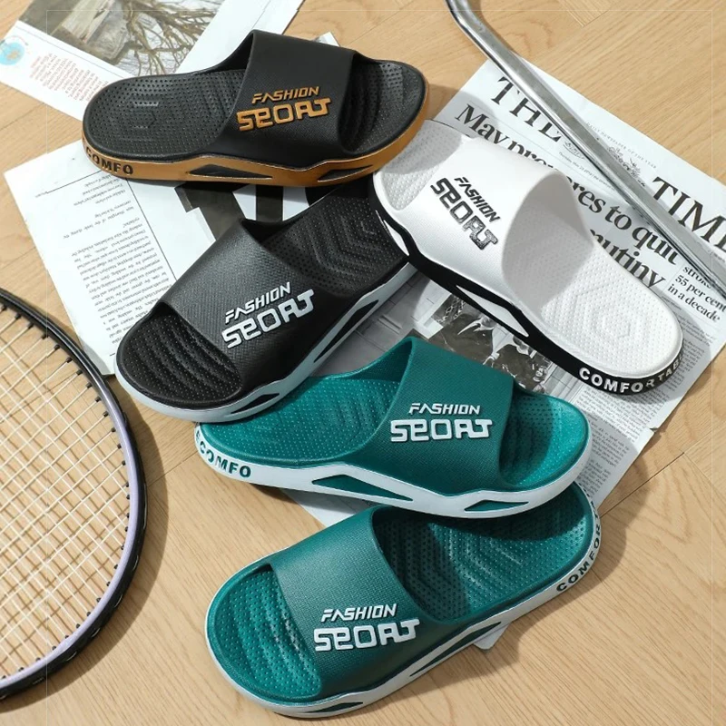 Sports Slippers Leather Sandals Summer Fashion Slippers For Men Women Couple Lovers Sport Outdoor Bathroom Non-skid Indoor And Home Sandals