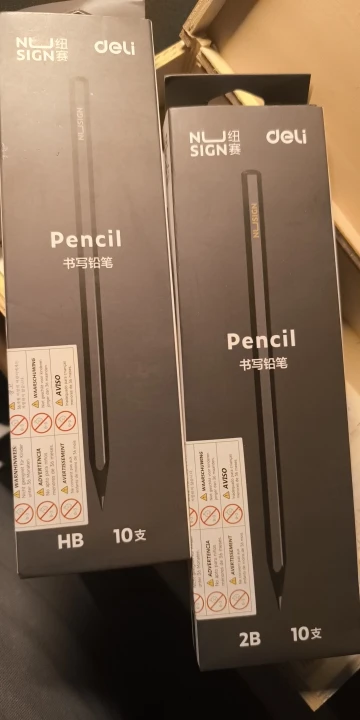 Juego de lápices de grafito de madera negra HB 2B, lápiz de escritura de oficina de plomo negro, paquete de 10 Uds., papelería de regalo photo review