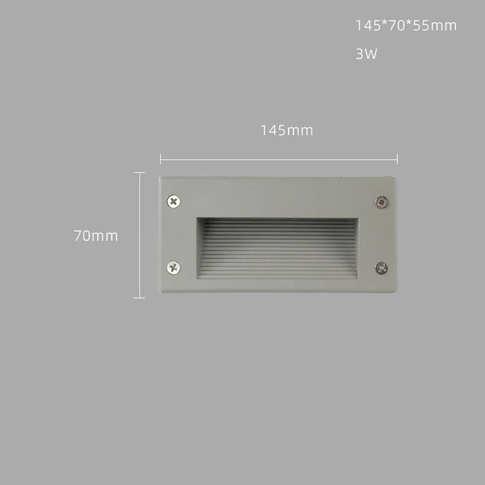Lámpara de pared LED empotrada para exteriores, luz cálida/fría, IP65, impermeable, empotrada para escaleras, pasillos, porches, patios, 3 W, 5 W