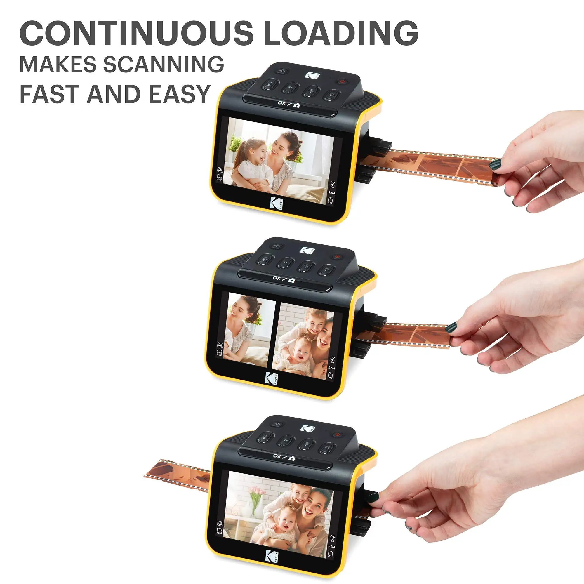 Kodak Slide N SCAN Film and Slide Scanner with 5" LCD Screen, Converts Negatives & Slides to JPEG