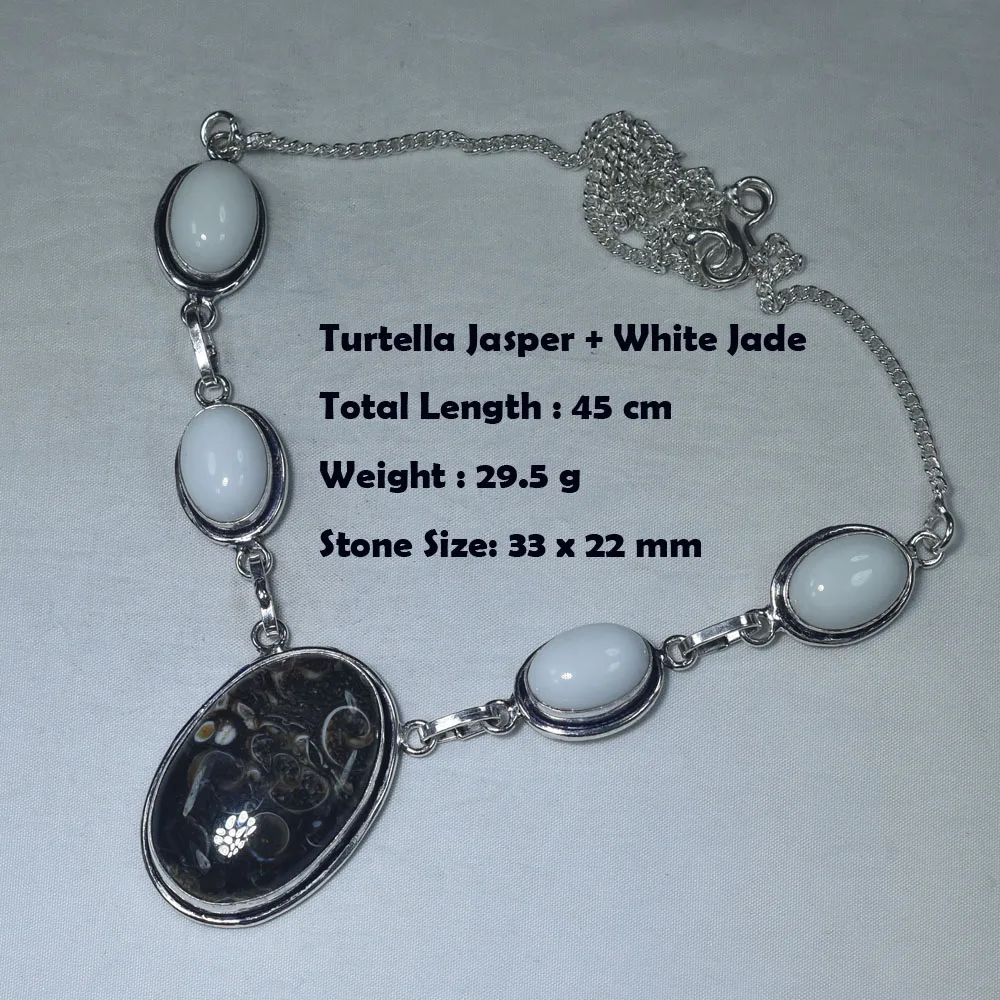 Genuine Moonstone Sodalite Blue Topaz Moss Agate Jasper Citrine Necklace Pendant 6