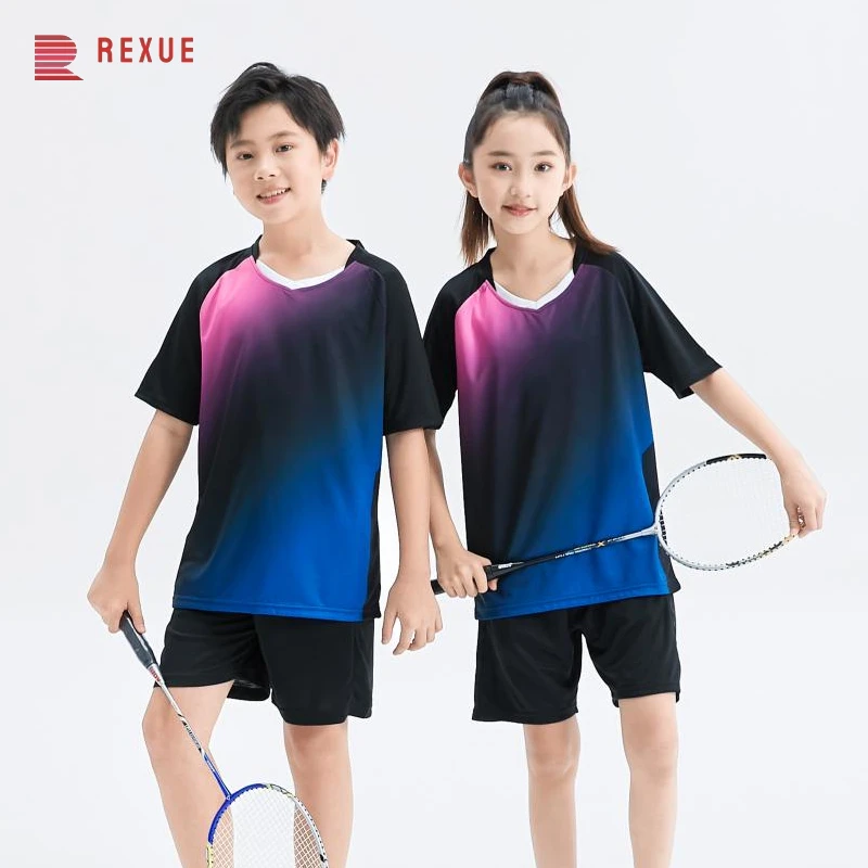 Summer New Table Tennis Clothes Couple Badminton T-Shirt Pickleball Competition Training Uniform Sweat-Absorbent Tops