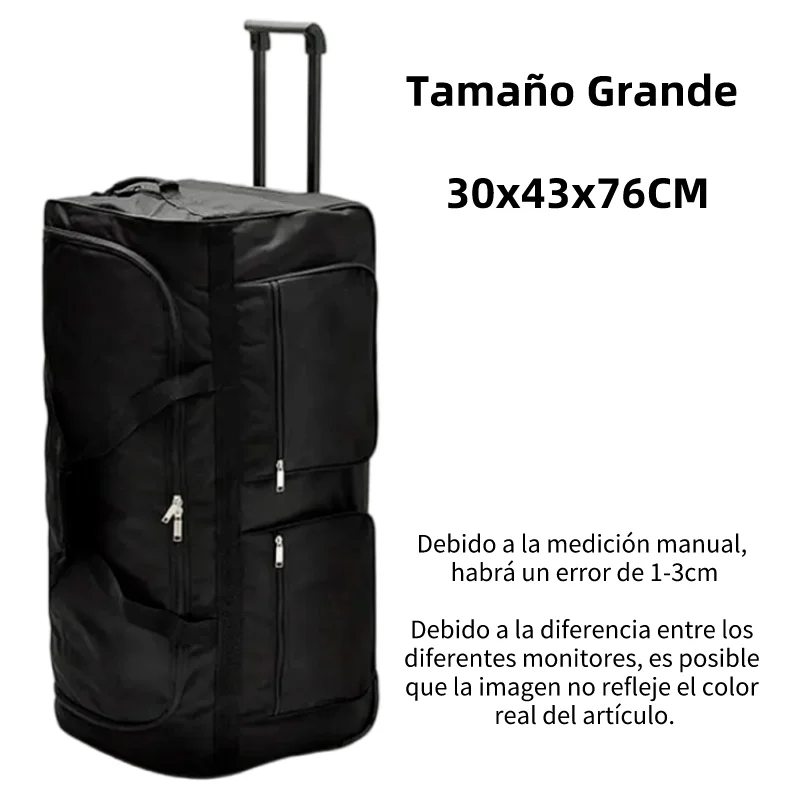 Bolsa de viaje expandible suave con ruedas, bolsa de viaje impermeable con  ruedas, equipaje de mano con ruedas, bolsas de fin de semana para mujeres y