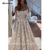 Customized Boho Wedding Dress Beach Bride Dresses Backless Puff Wedding Gowns for Women Custom Made vestido de novia sirena 4