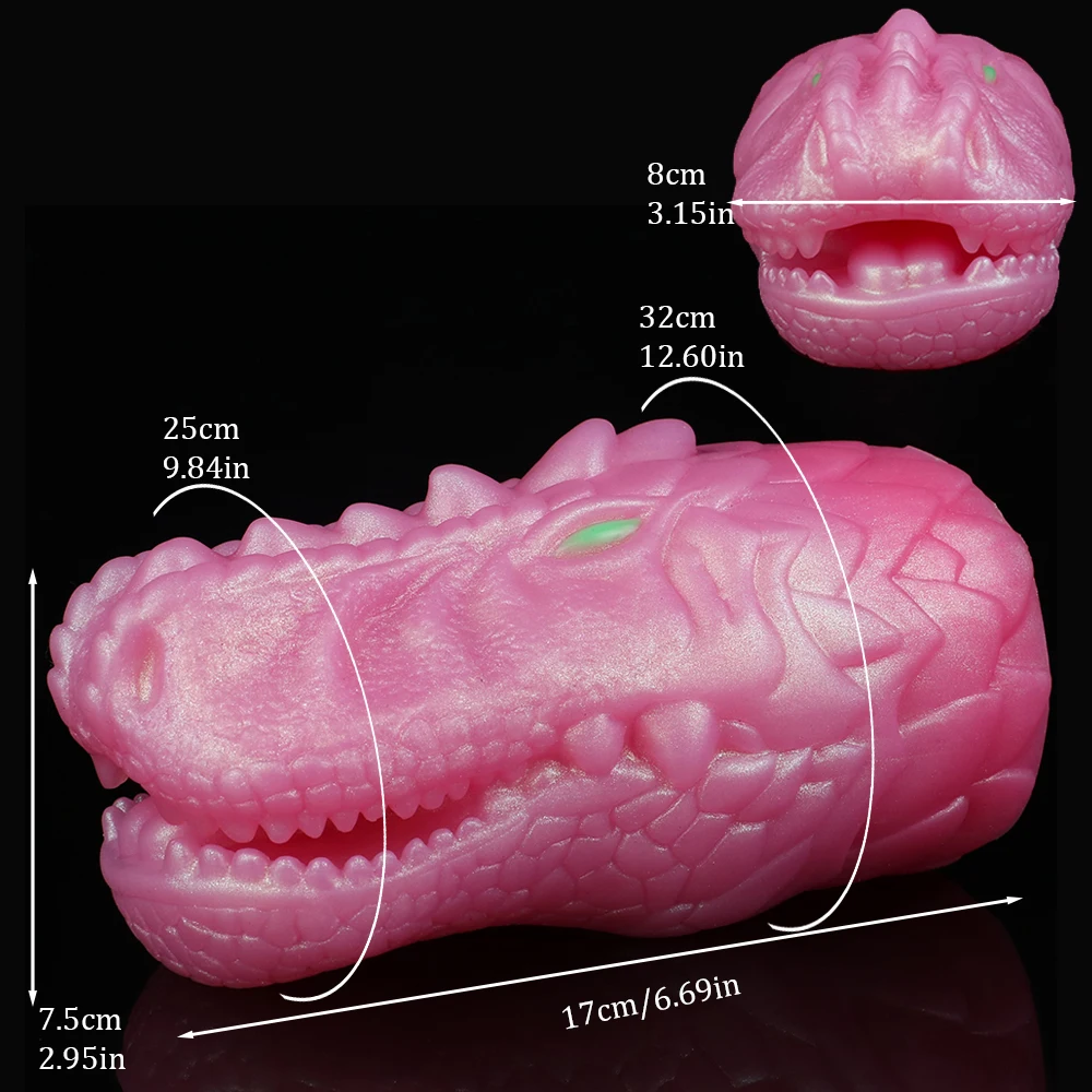 Dragon-Fantasy Dragon Head Shape Male Masturbator Reastic Textured Silicone  Toys | eBay