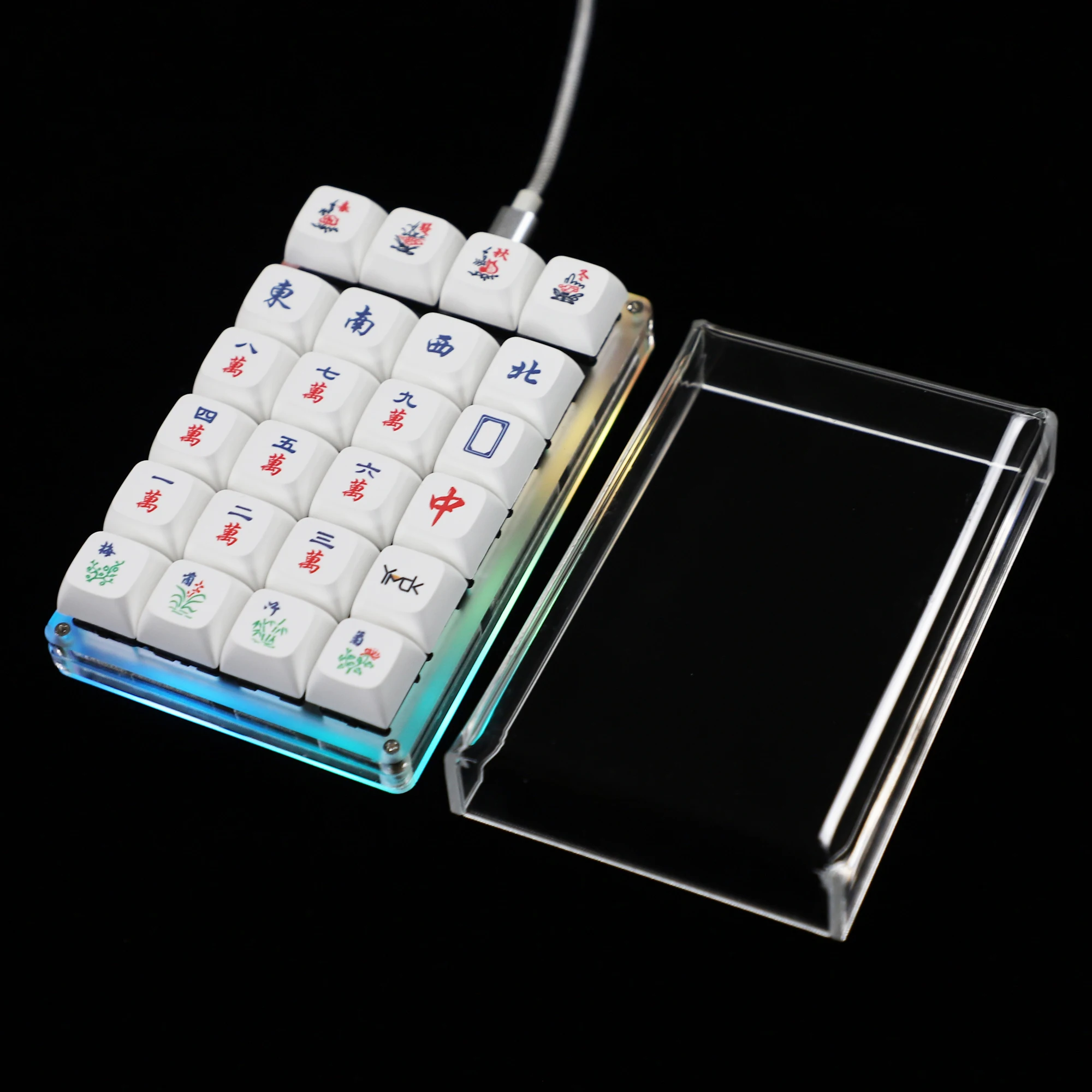 teclado mecânico capa de poeira keycap tampa acrílico para numpad almofada