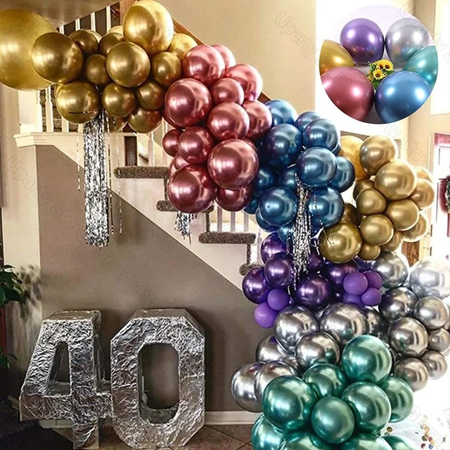 25 Ballons de baudruche métallisés - Violet - Jour de Fête - Boutique Jour  de fête