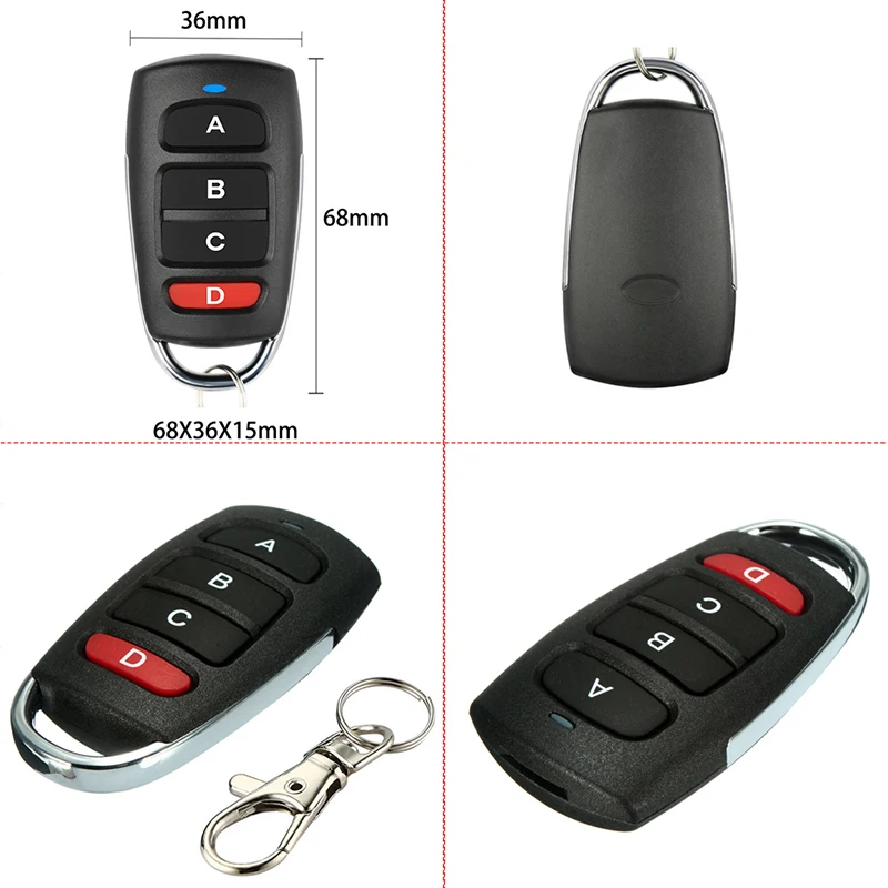 For RIB SUN MOON T433 2CH 4CH 433-1 433-2 433-3 Garage Door Remote Control Key Duplicator 433MHz Fixed Code Hand Transmitter 5