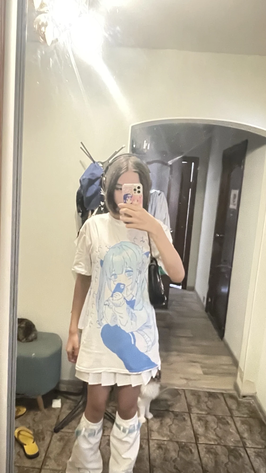 White Loose T-Shirt - Animecore Aesthetic photo review
