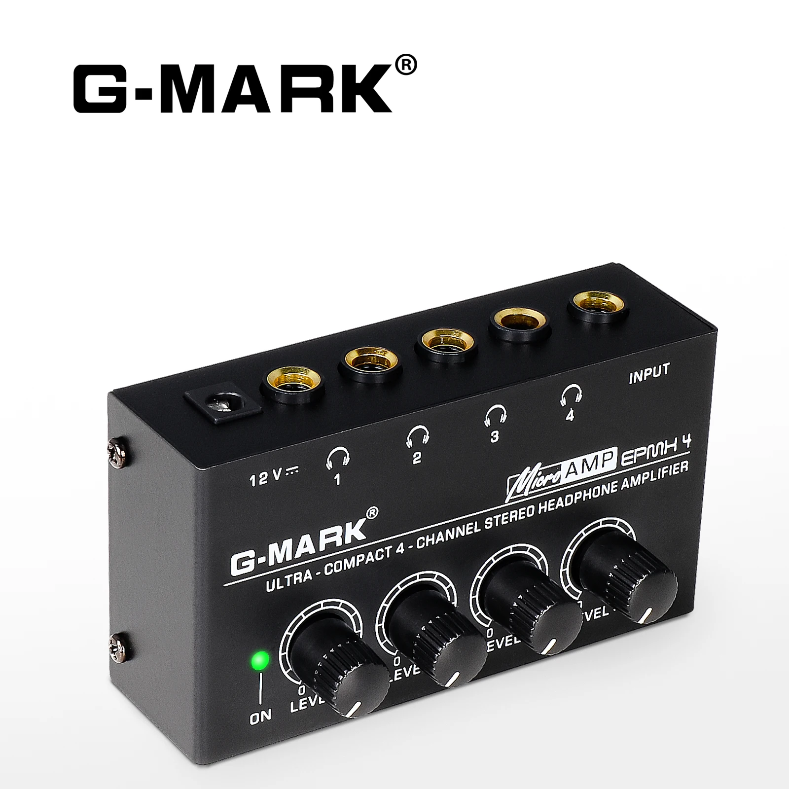 Headphones Amplifier G-MARK EPMH4 Ultra-Compact 4 Channels Stereo Earphone Amplifier