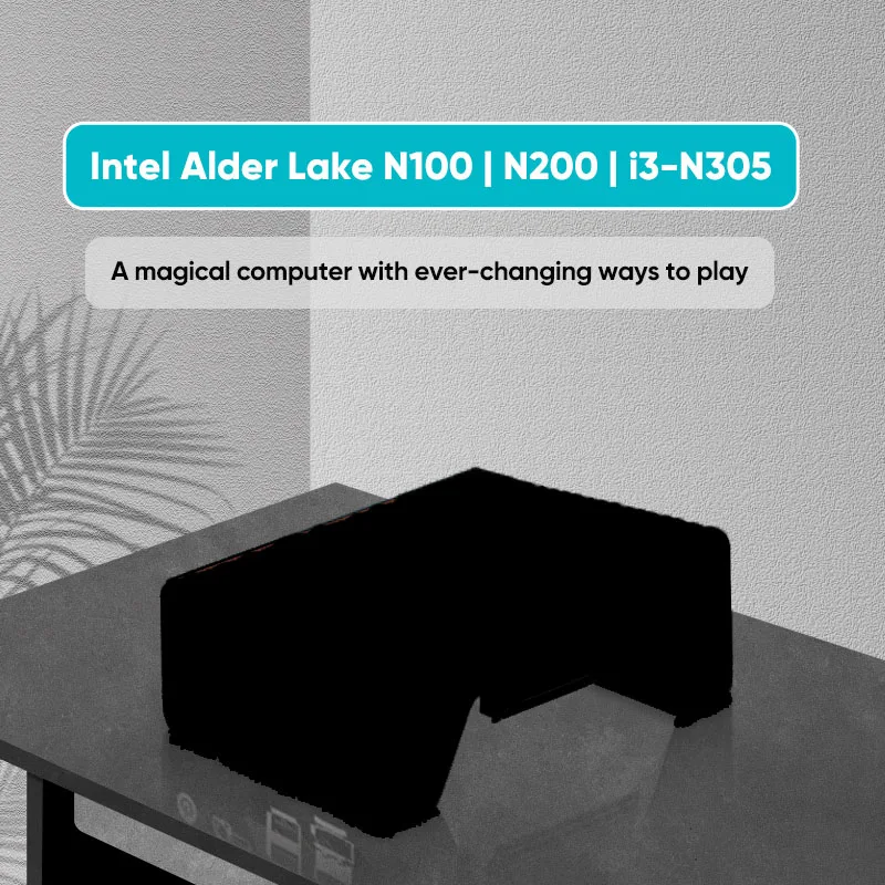 2024 Magic Multi-function Drawing /3D Printing/DIY/Soft Router Mini Pc 12th Gen Intel i3 N305 N100 Four Display 2*HDMI DP Type-C 3