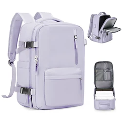 Women's Large Capacity Water-Resistant Cabin Travel Backpack - Large (Purple)