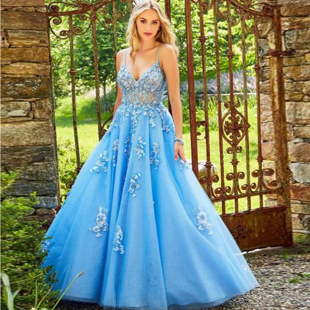 

Glimmer Delicate Evening Dresses Spaghetti Straps Formal Prom Gowns Personalised Abendkleider Fiesta De Noche Robe Ball Stretch