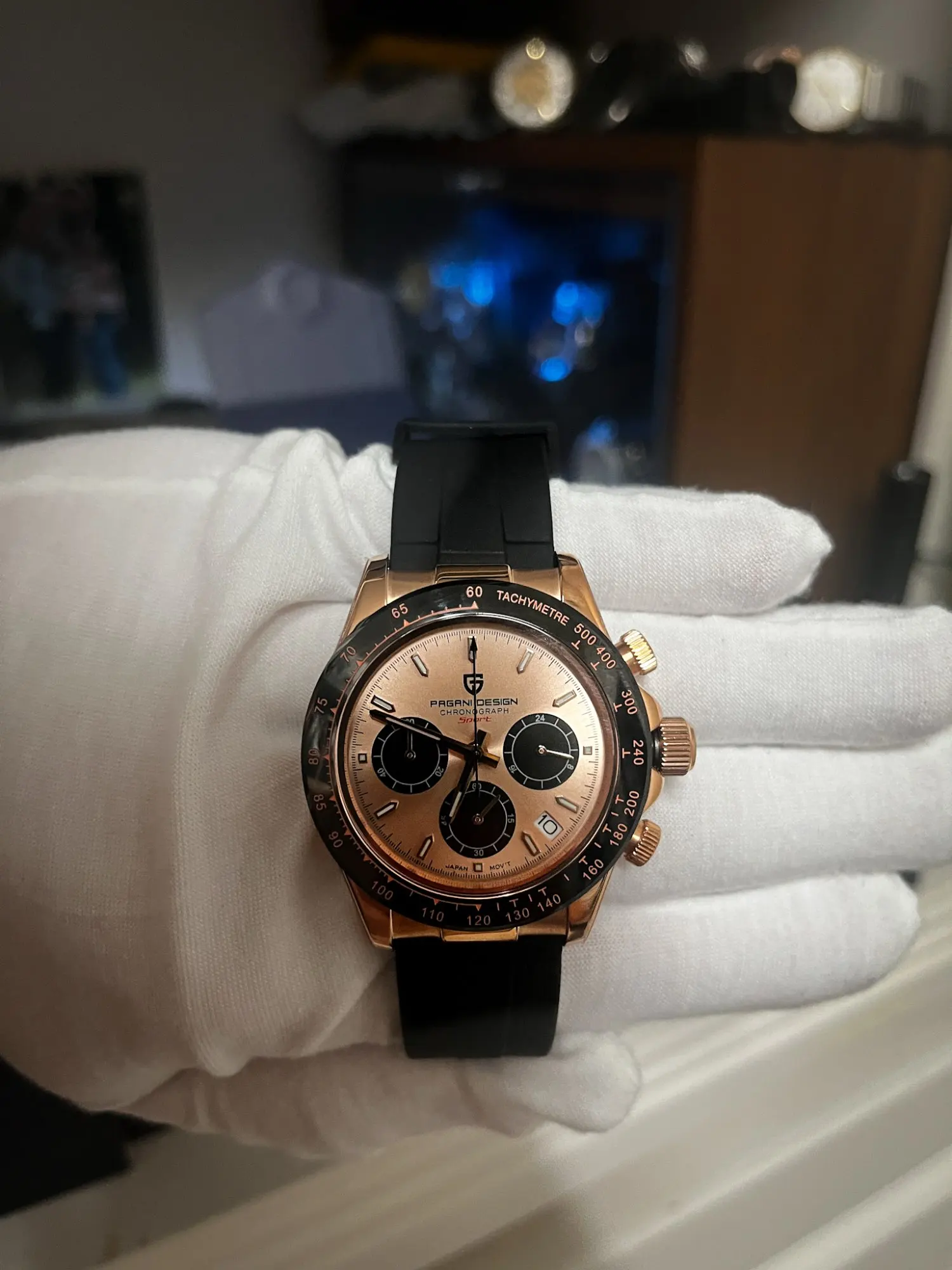 40mm New V2 PAGANI DESIGN Men's Quartz Watches Sapphire Retro Chronograph photo review