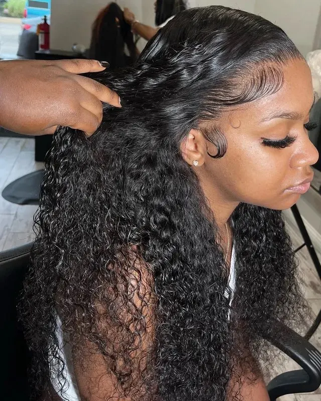 Curly 250% Density Lace Wig Pre-Everything Human Hair Free Part Wig Deep Parting Invisible Hairline