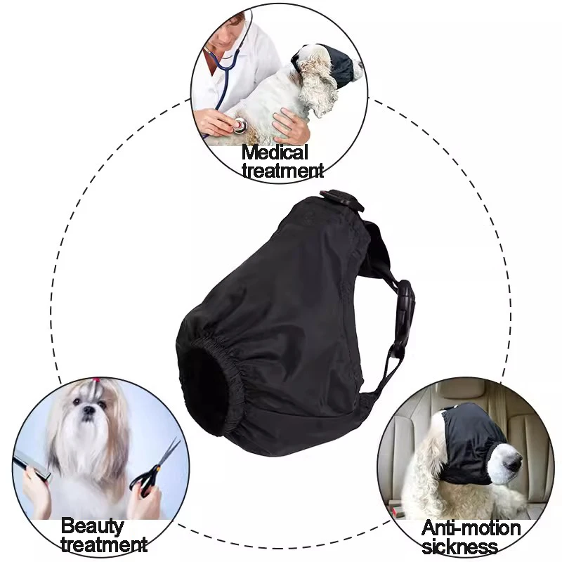 NEW Dog Calming Eye Mask Nylon Light-blocking Anti-excitement Emotional Relief Decompression Bathing Waterproof Pet Mask