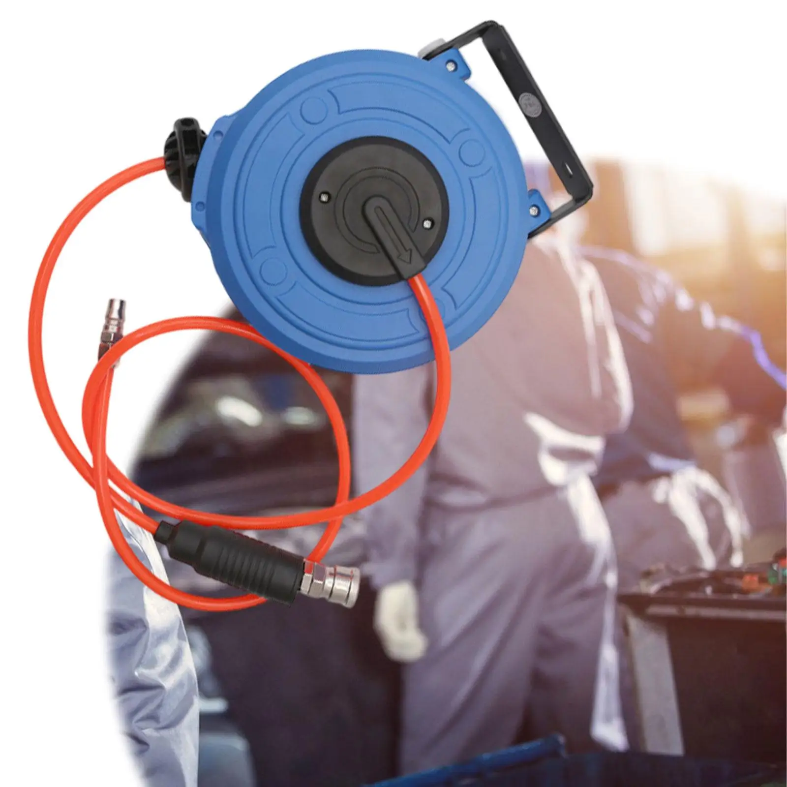 Retractable Air Hose Reel Air compressor Rotatable Automatic Drum Reel for Car Repair Shop Workshop Garden Cleaning Tool