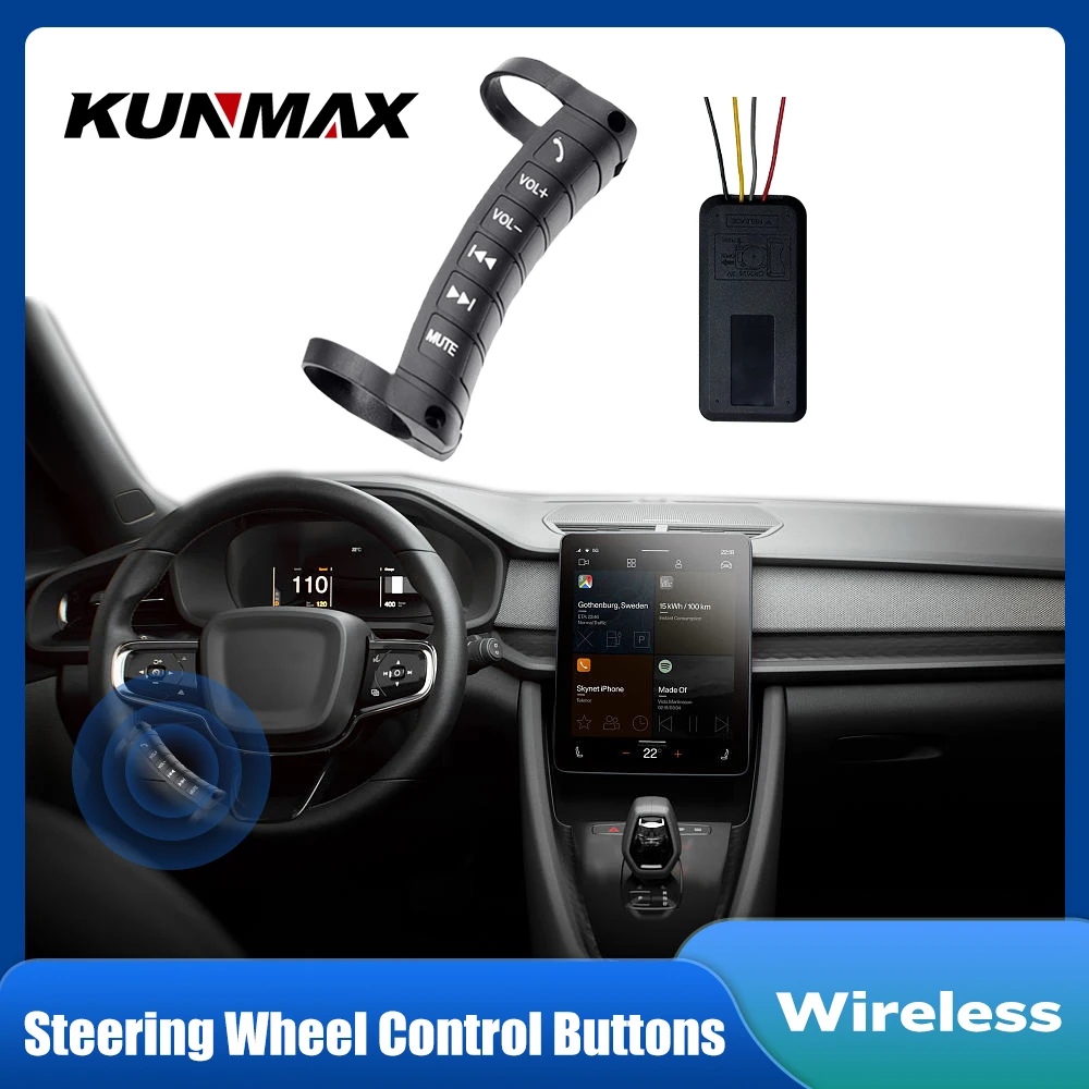 Steering Wheel Remote Control Universal Multi-wheel Wireless for Android