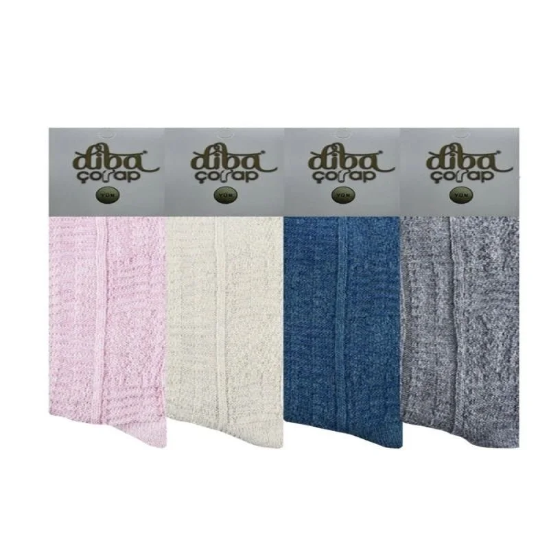 Odix Women's Winter Wool Mixed Color Wool Socks Size 36-40 3 Pairs