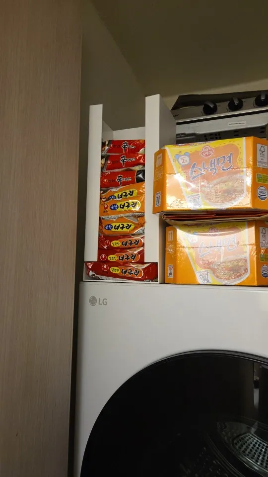 Korea Ramen Storage Box Kitchen Instant Noodle Cup Tissue Storage Bins Facial Mask Storage Box Multi-function Tabletop Organizer photo review