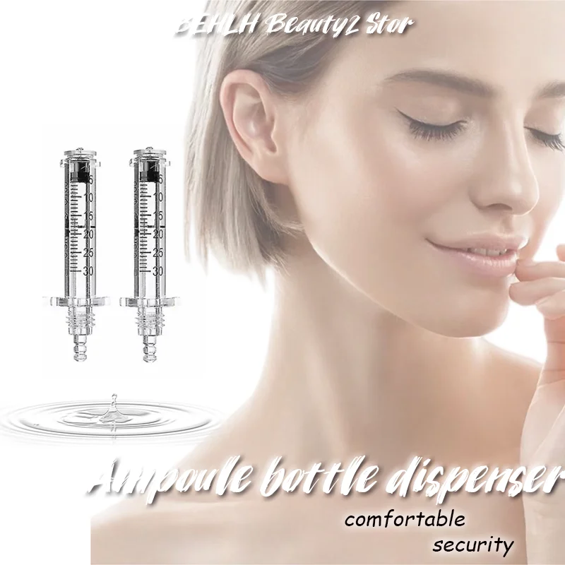 30pcsAccueil beaut&eacute; ampoule t&ecirc;te Pickup Hyaluronic Acid fill Injection Tool une fois transparent emballage sac