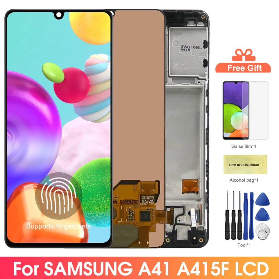 AMOLED A41 Display Screen, for Samsung Galaxy A41 A415 A415F LCD