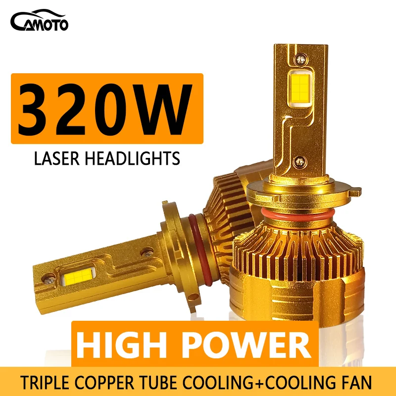 

CAMOTO H7 H4 LED Canbus 320W 100000LM Headlight H1 H9 H8 H11 HB3 9005 9006 9012 LED Auto Headlamp Fog Light Bulb