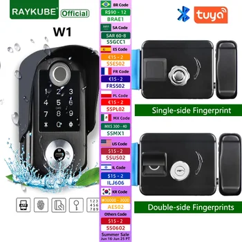 RAYKUBE W1 Tuya Single-side/ Double-side Fingerprint Smart Lock IPX6 Waterproof Digital Electronic Lock For Indoor Outdoor Gate 1